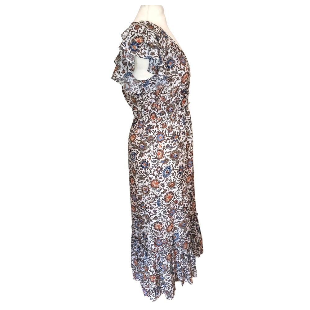 Veronica Beard Dolci Floral Cottage Country Prairie Cowgirl Flutter Midi Dress 2 - Picture 6 of 13